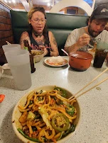 Fries Noodles and Vegetables